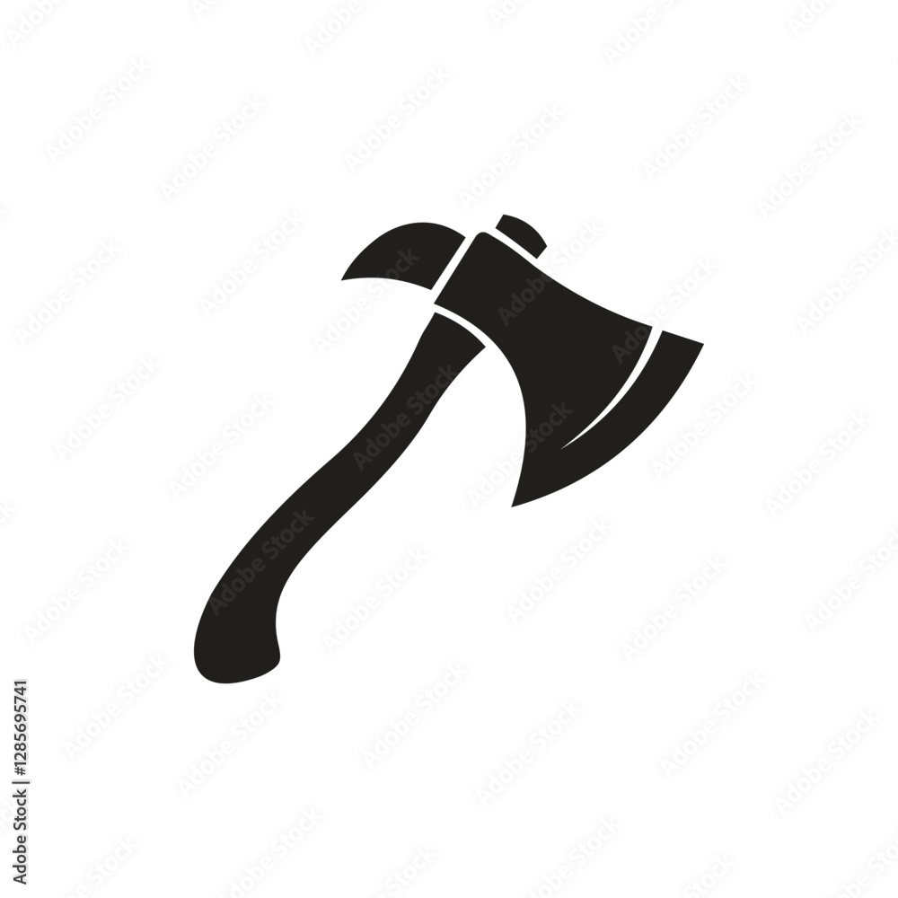 Simple Black Axe Silhouette and axe icon, axe, hatchet, ax, equipment, woodcutter Simple Black Axe Silhouette and axe icon, axe, hatchet, ax, equipment, woodcutter