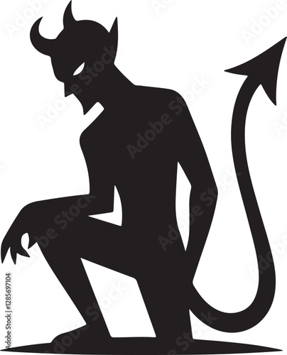 devil icon on white