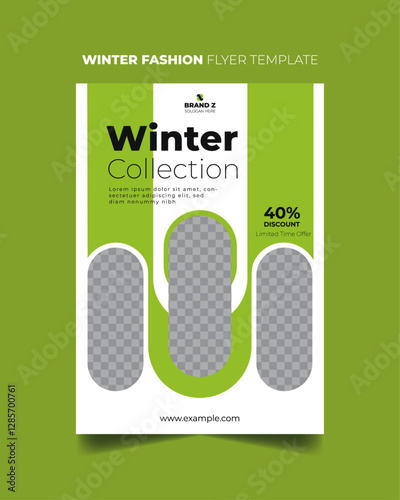 Winter fashion flyer template with this versatile design.
