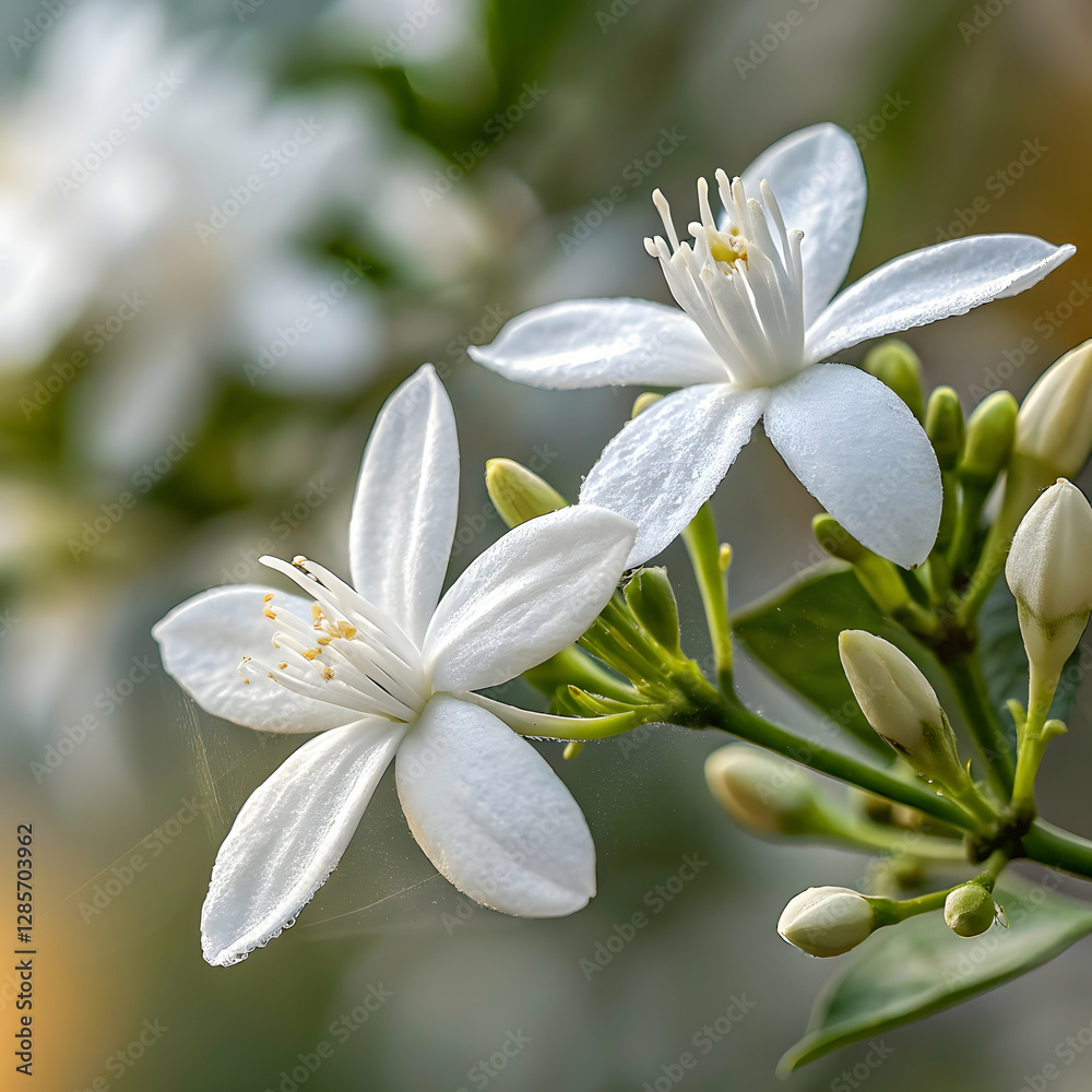 Obraz premium Delicate White Flowers: Nature's Beauty