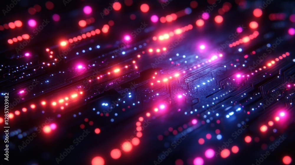 Circuit board glowing neon light abstract background Circuit board glowing neon light abstract background