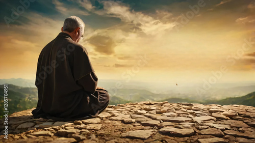 Peaceful World Day of Prayer Background with Serene Atmosphere, Radiant Light, and Spiritual Elements