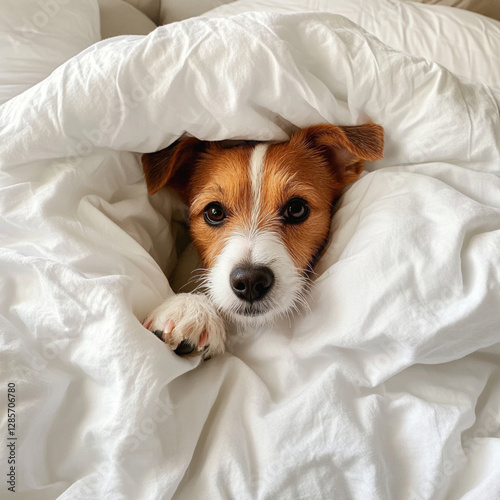 dog in bed