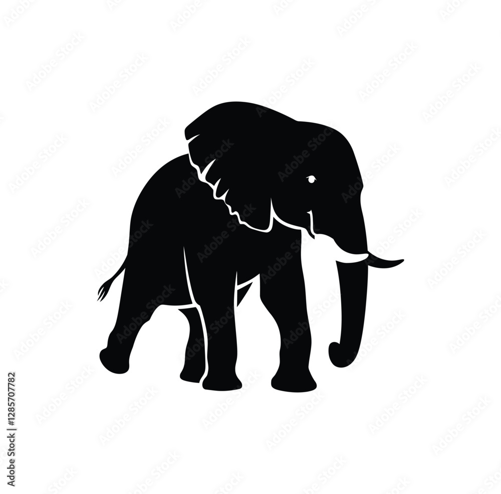 Obraz premium elephant silhouette vector