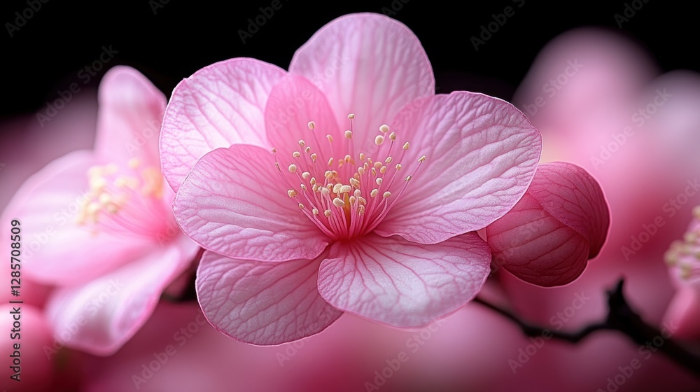 Fototapeta premium Closeup Pink Blossom in Soft Focus