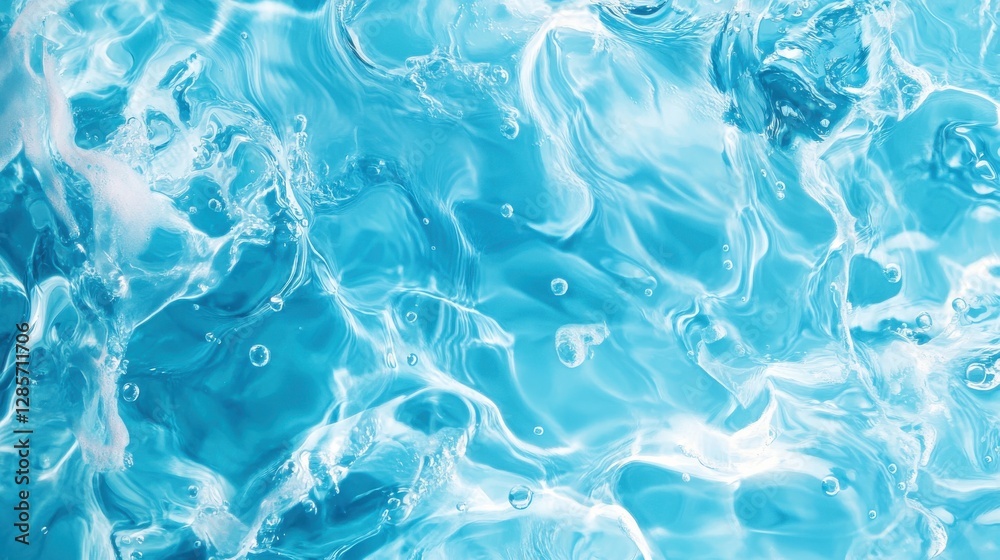Transparent blue clear water surface texture with ripples, splashes and bubbles. Abstract summer banner background Water waves in sunlight with copy space Cosmetic moisturizer micellar toner emulsion Transparent blue clear water surface texture with ripples, splashes and bubbles. Abstract summer banner background Water waves in sunlight with copy space Cosmetic moisturizer micellar toner emulsion
