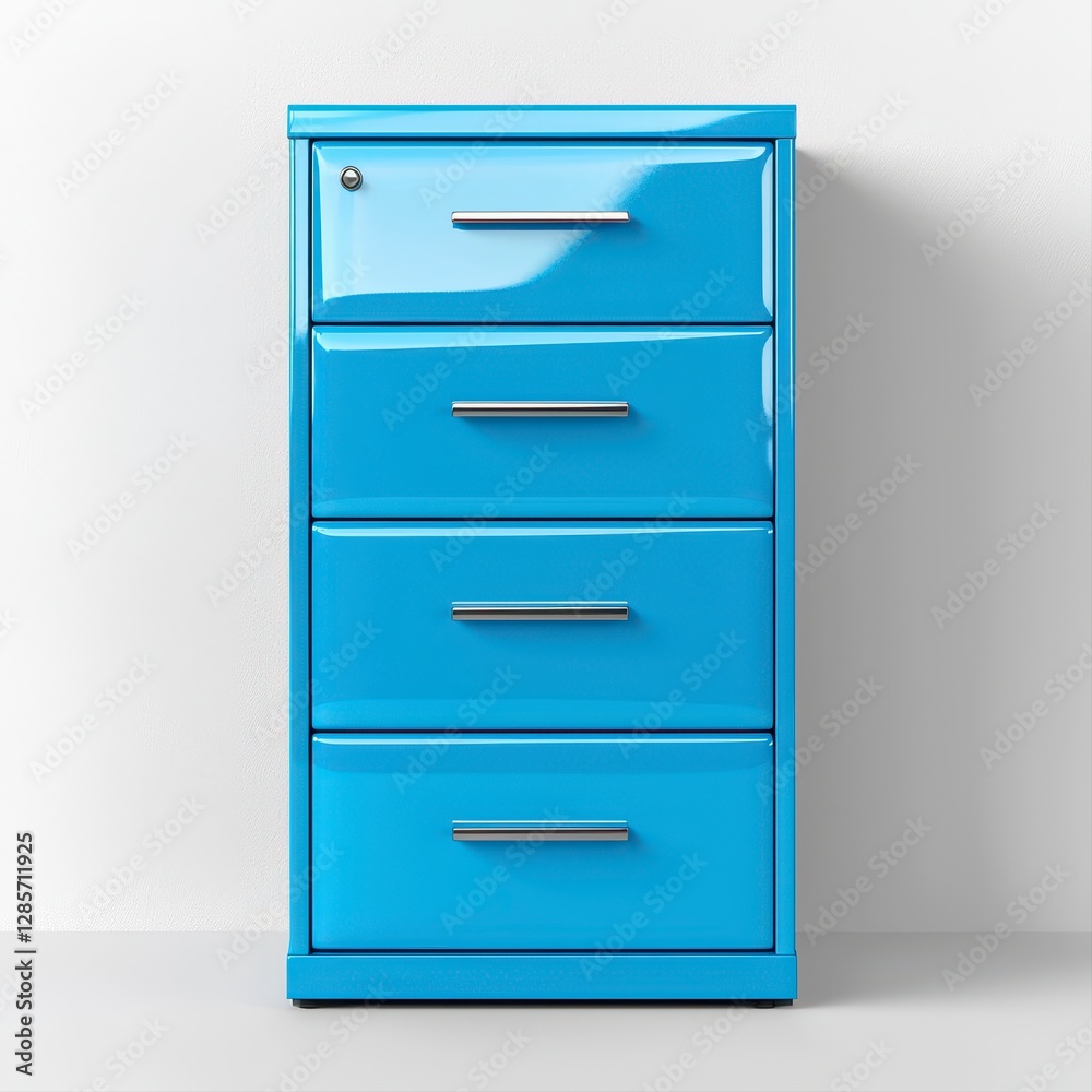 Versatile blue threedrawer filing cabinet ideal for streamlined office organization and sleek workspace styling Versatile blue threedrawer filing cabinet ideal for streamlined office organization and sleek workspace styling