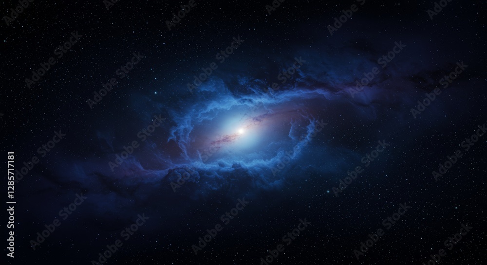 Fototapeta premium Ephemeral cosmic spectacle, Dark matter whispers in the starry abyss