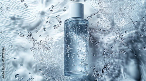 bottle of water with drops