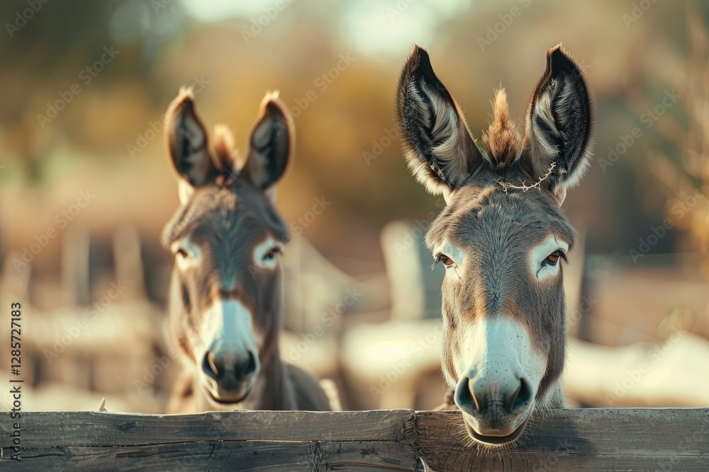 Ultra Quality Image of Adorable Donkey Outdoors at the Farm Ultra Quality Image of Adorable Donkey Outdoors at the Farm