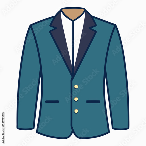 Wallpaper Mural Minimal Blazer Vector Illustration on White Background Torontodigital.ca