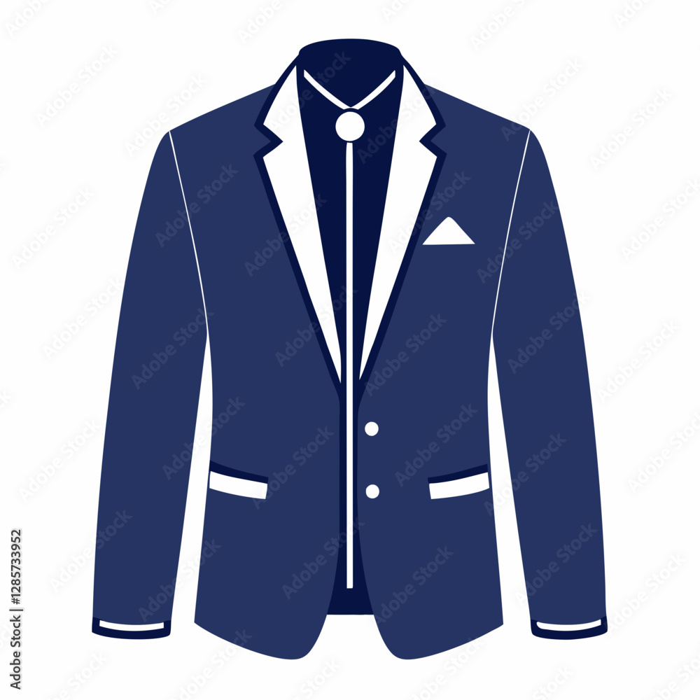 Minimal Blazer Vector Illustration on White Background Minimal Blazer Vector Illustration on White Background