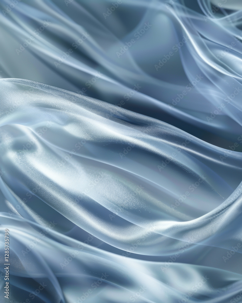 Beauty background with delicate luxurious, soft blue satin fabric, with soft, flowing waves creating sense of gentle movement and elegance. Concept of high-end fashion. Textile beauty background Beauty background with delicate luxurious, soft blue satin fabric, with soft, flowing waves creating sense of gentle movement and elegance. Concept of high-end fashion. Textile beauty background