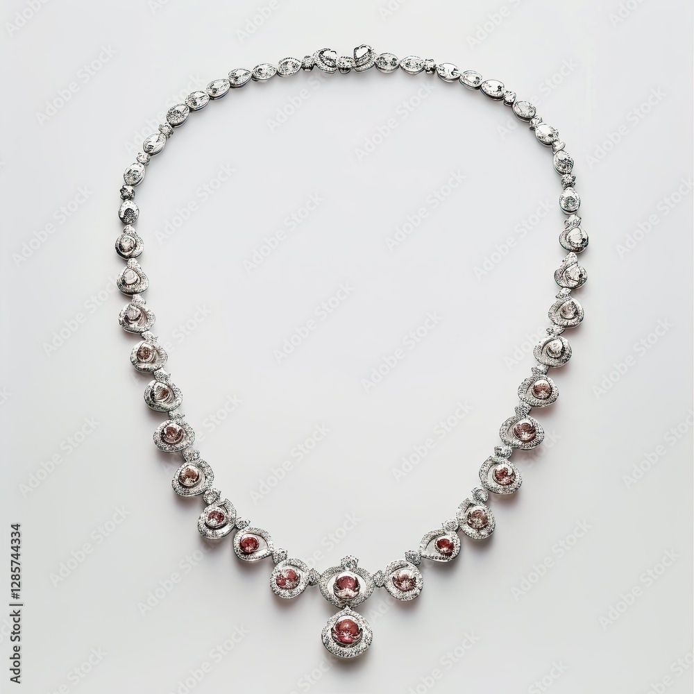 High Resolution Visual of a Photo Necklace, Isolated on a White Background
