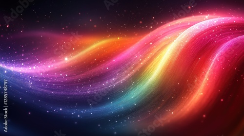 Colorful swirling abstract background with sparkles