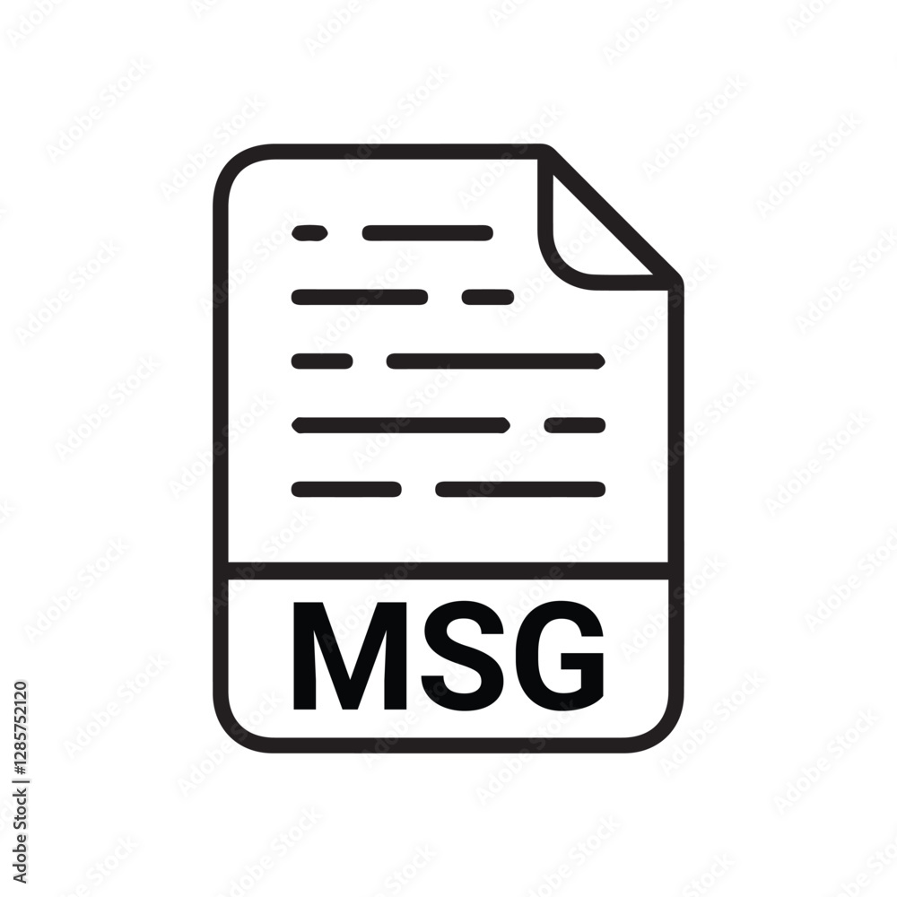 Vector Design MSG Icon Style on white background Vector Design MSG Icon Style on white background