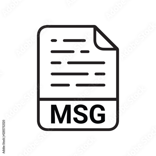 Vector Design MSG Icon Style on white background