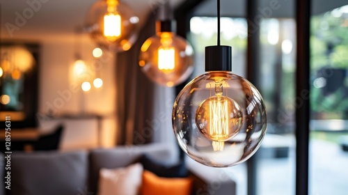 Showcasing stunning lighting fixtures in a modern interior.