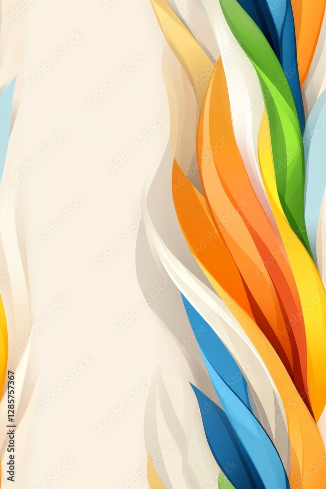 Fototapeta premium A colorful abstract background with wavy lines