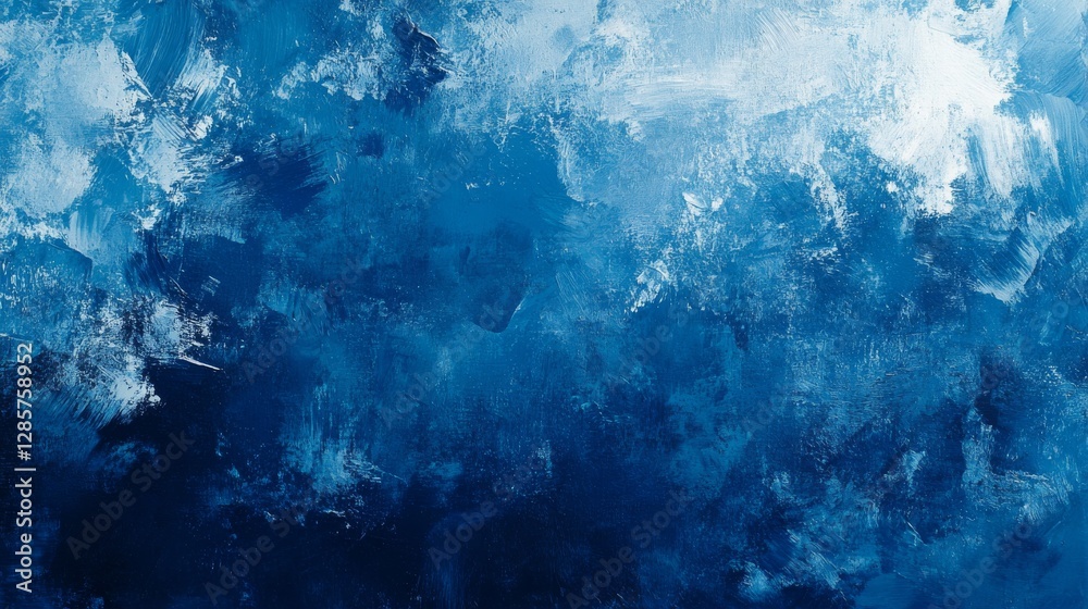 Blue Abstract Paint Strokes Creating Visual Texture and Depth Blue Abstract Paint Strokes Creating Visual Texture and Depth