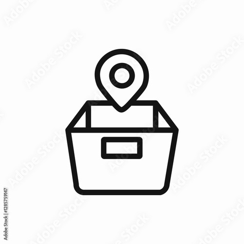  package location icon vector sign