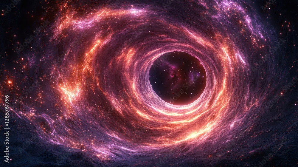 Cosmic vortex swirling galaxy, black hole, space Cosmic vortex swirling galaxy, black hole, space