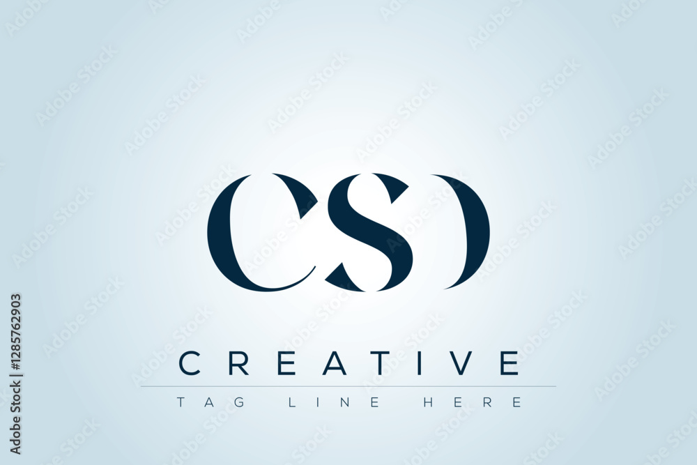 Obraz premium CSD abstract letter logo design. This logo is designed by three abstract letters. 
