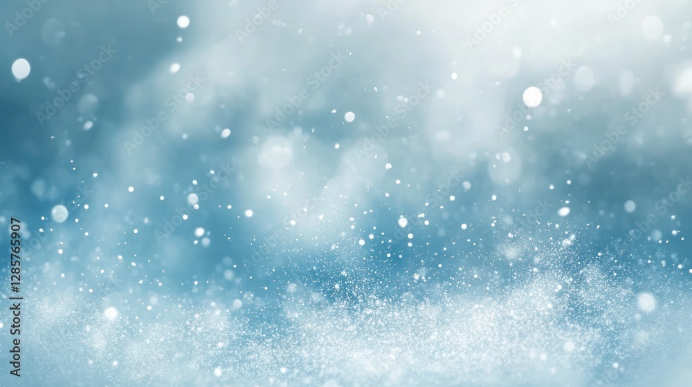 Snowflakes Fall Gently Over Frosted Landscape Creating a Serene Winter Atmosphere Snowflakes Fall Gently Over Frosted Landscape Creating a Serene Winter Atmosphere