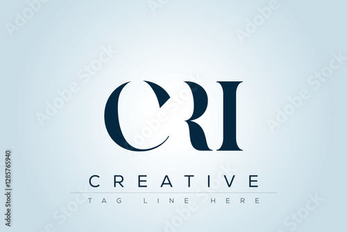 CRI abstract letter logo design. This logo is designed by three abstract letters. 
