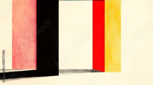 Abstract geometric shapes playfully interact in a vibrant red yellow and black color scheme. AI Generated Free Download Abstract geometric shapes playfully interact in a vibrant red yellow and black color scheme. AI Generated - GFXLoad