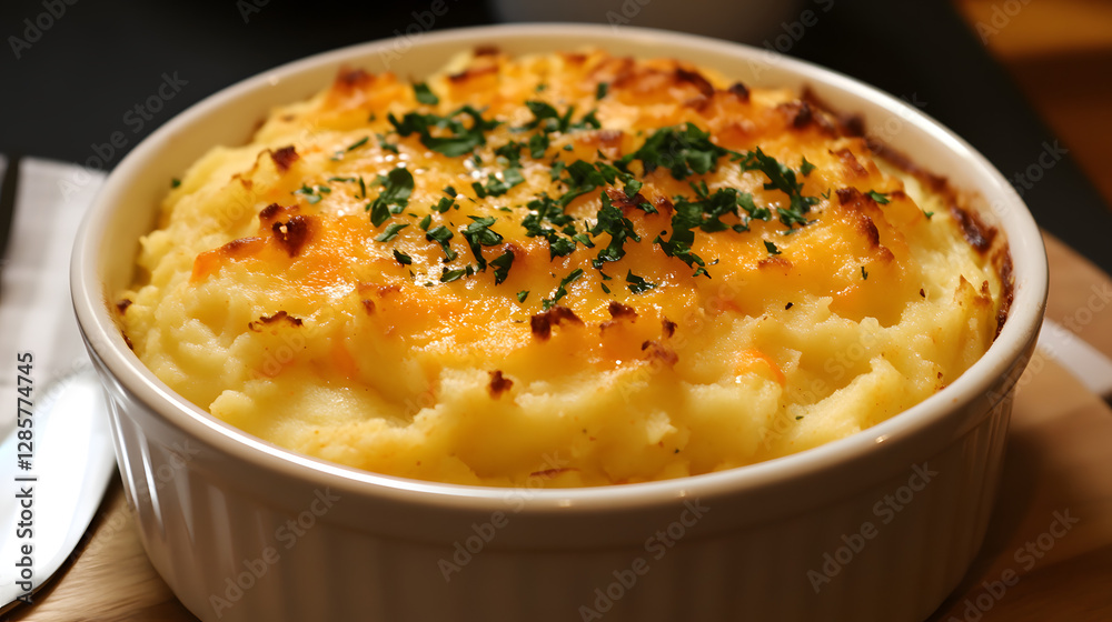 A carrot and potato mash with a creamy texture and a hint of butter. A carrot and potato mash with a creamy texture and a hint of butter.
