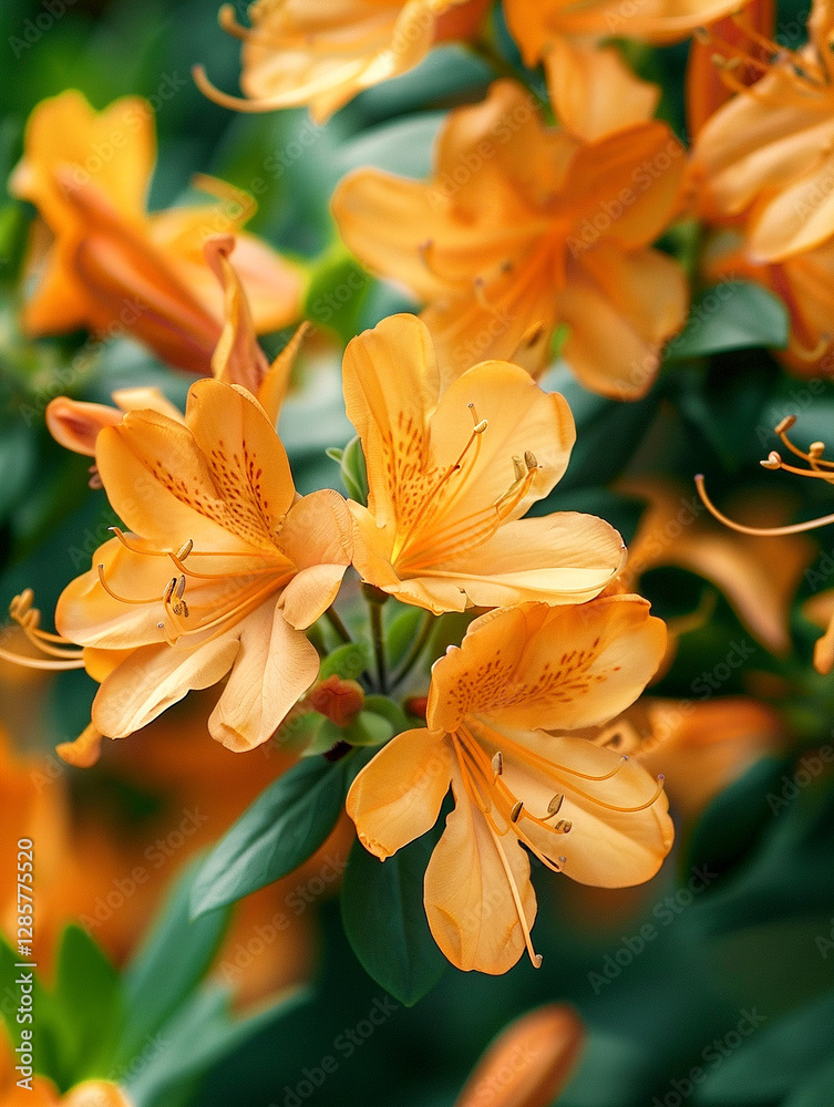 Fototapeta premium 美しいオレンジ色の花 Generated image