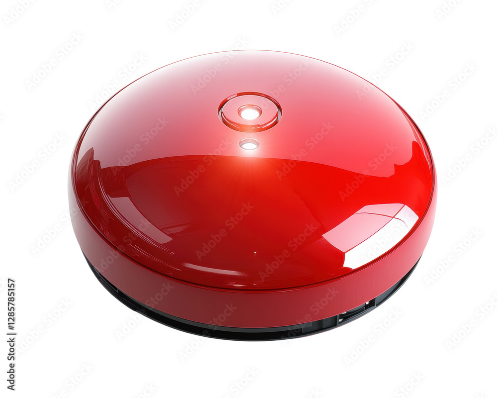 Red sleek modern device on white background