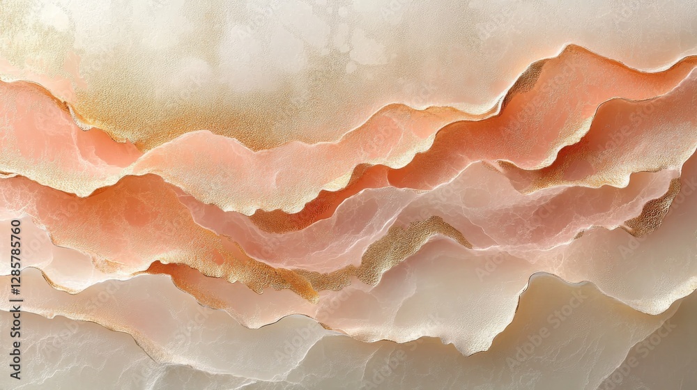 Abstract pastel layered image with shades of pink and gold Abstract pastel layered image with shades of pink and gold