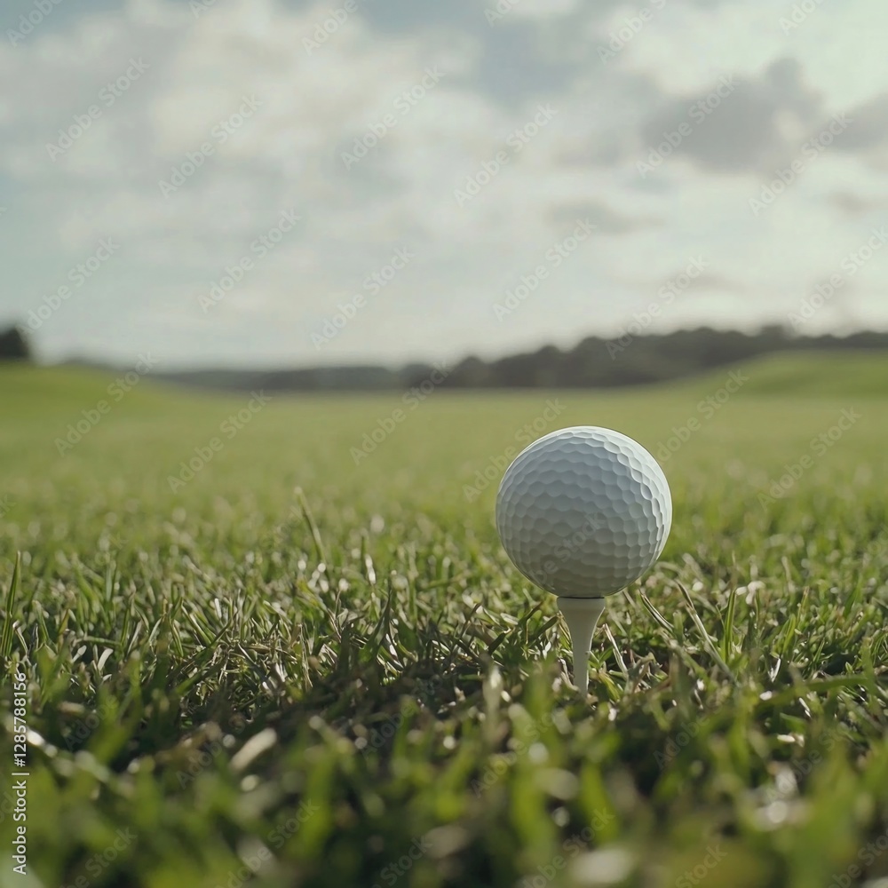Lone Golf Ball on Green