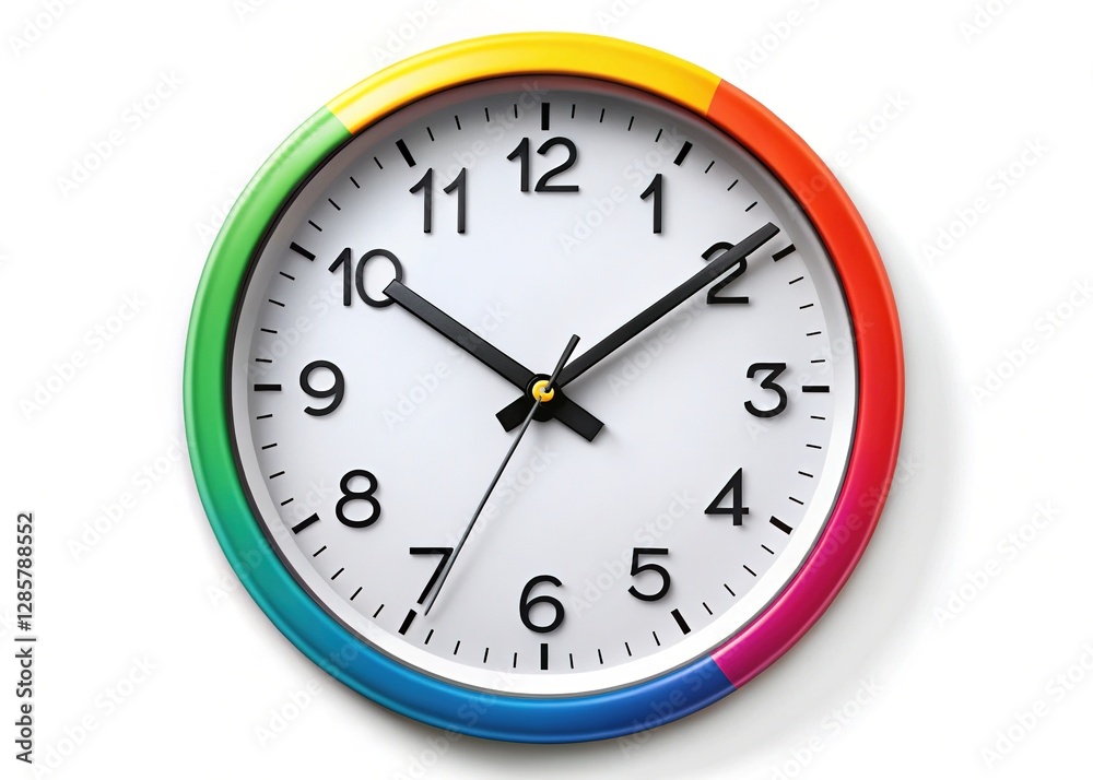 Contemporary Wall Clock with Bold Dial Display Contemporary Wall Clock with Bold Dial Display