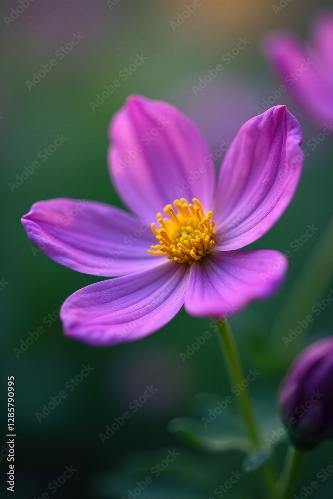 Delicate purple petals, vibrant pollen, soft focus, purple bloom, detail Delicate purple petals, vibrant pollen, soft focus, purple bloom, detail