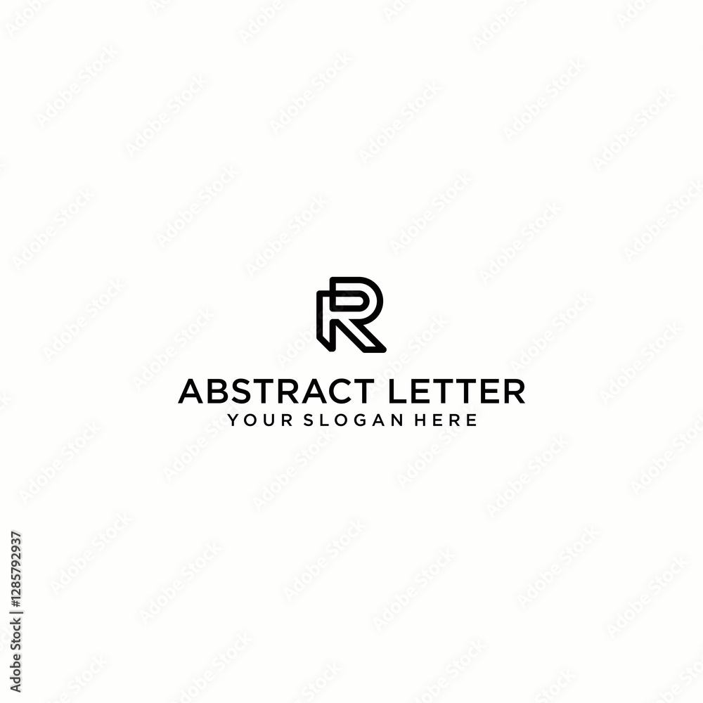 The original R logo is stylish and elegant in shape The original R logo is stylish and elegant in shape