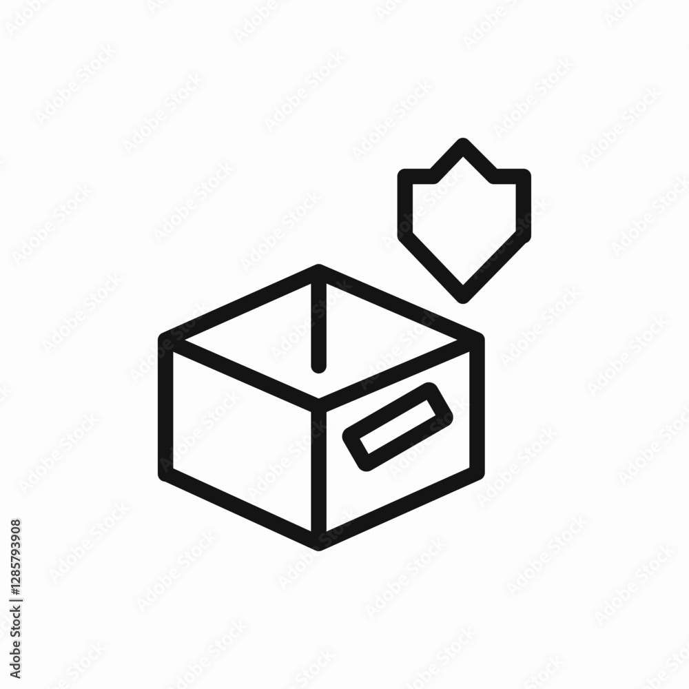 secure package icon vector sign secure package icon vector sign
