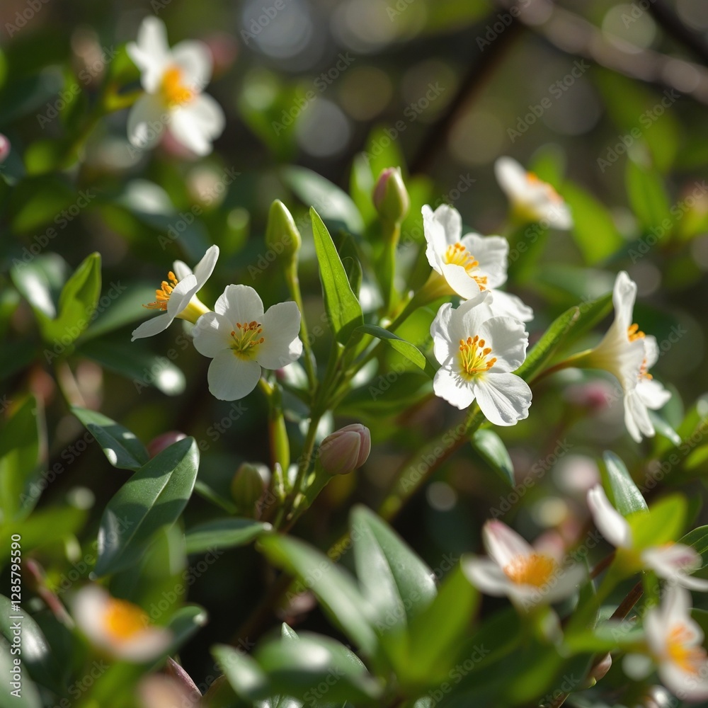 Fototapeta premium A Lush and Dreamy Garden in Full Bloom: Embracing the Colors of Spring