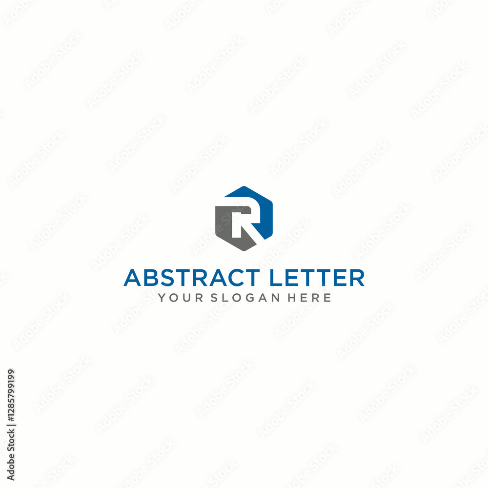 R letter logo in the form of hexagons and cube logos with letter designs for corporate identity R letter logo in the form of hexagons and cube logos with letter designs for corporate identity