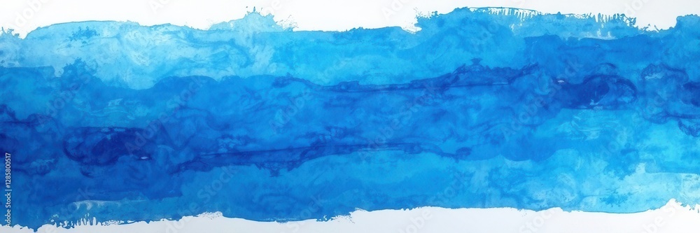 Fototapeta premium Subtle, layered blue brushstrokes, soft background, simple, muted