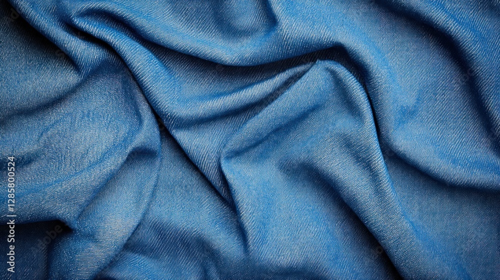 Crumpled Blue Denim Fabric Texture Background for Design Projects Crumpled Blue Denim Fabric Texture Background for Design Projects
