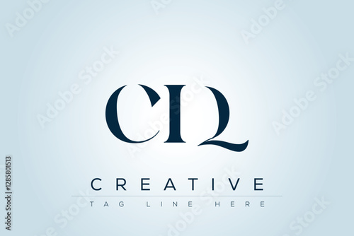 CIQ abstract letter logo design. This logo is designed by three abstract letters. 