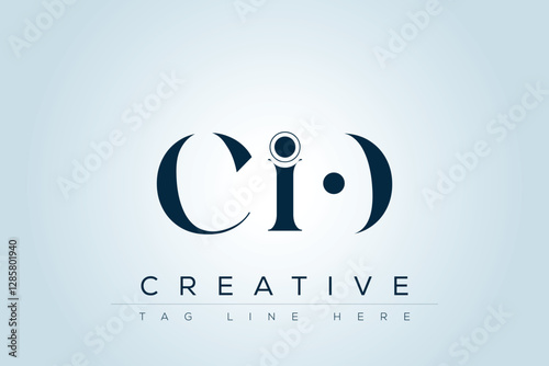 CIO abstract letter logo design. This logo is designed by three abstract letters. 