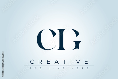 CIG abstract letter logo design. This logo is designed by three abstract letters. 