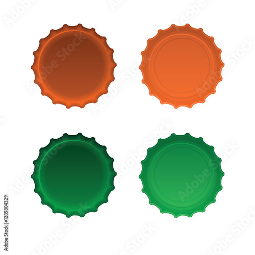 Colorful bottle caps
