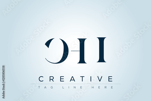 CHI abstract letter logo design. This logo is designed by three abstract letters. 