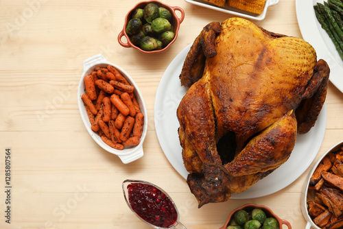 Plate with tasty roasted tu...