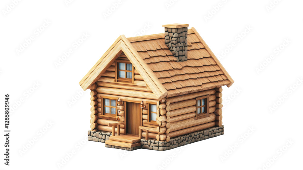 Detailed wooden cabin model showcasing rustic architecture and craftsmanship in warm tones for design enthusiasts Detailed wooden cabin model showcasing rustic architecture and craftsmanship in warm tones for design enthusiasts